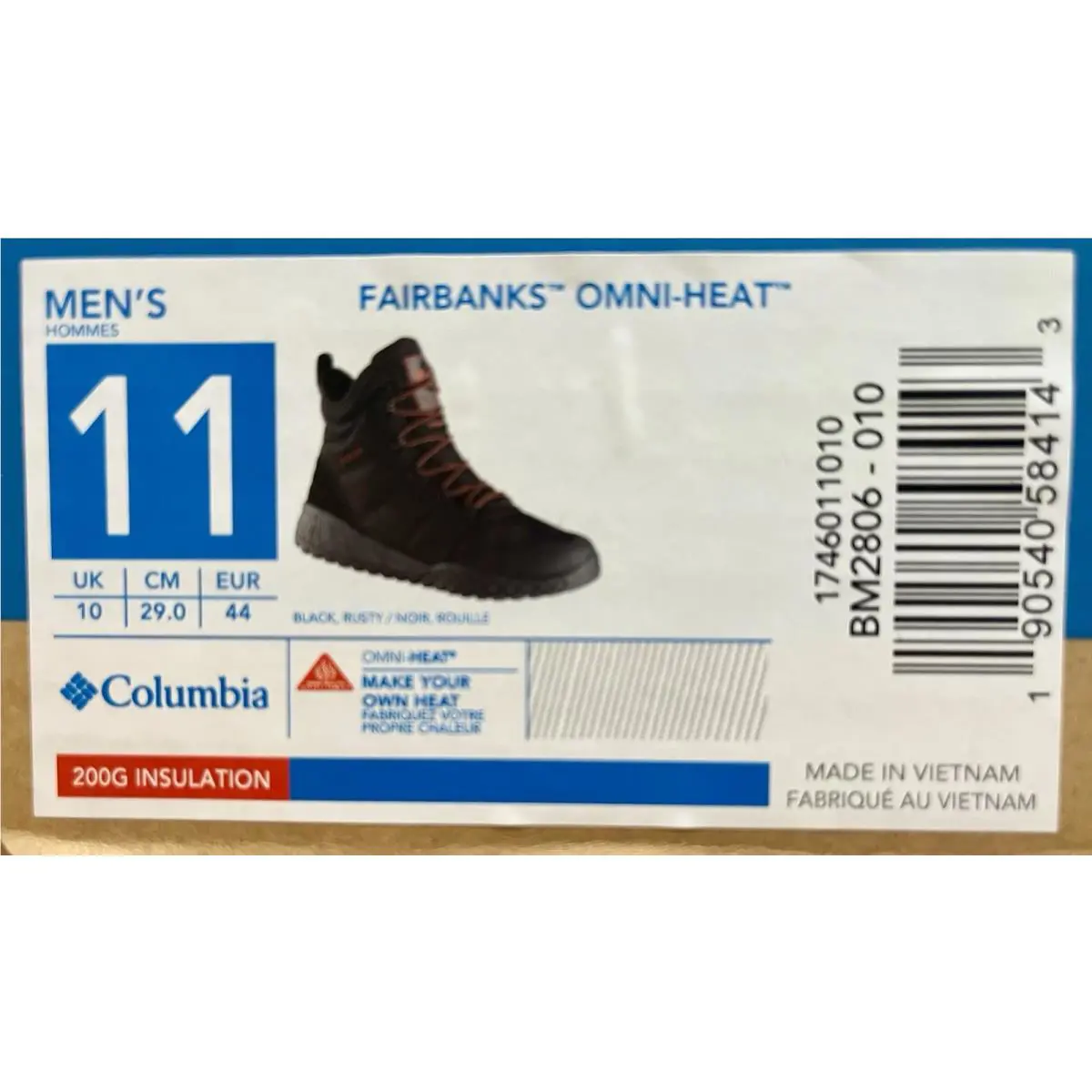 Columbia shoes - Columbia Fairbanks Omni-Heat - Fairbanks - Black/Rusty 7
