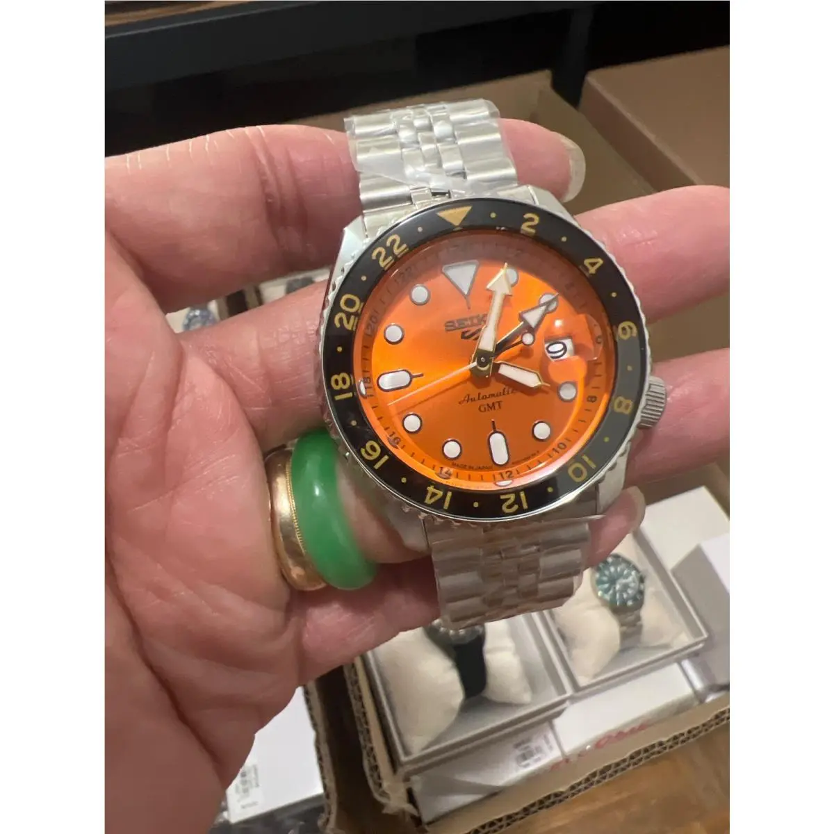 5 Sports Orange Men`s Watch SSK005K1 by Seiko