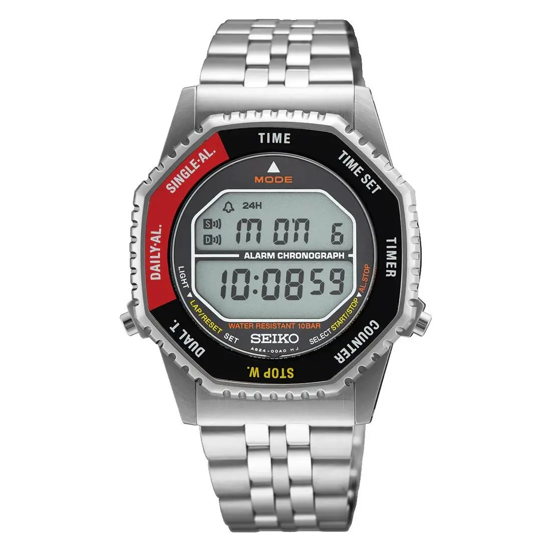 Seiko Rotocall 37mm Quartz Stainless Steel Watch SMGG19 - Band: Silver