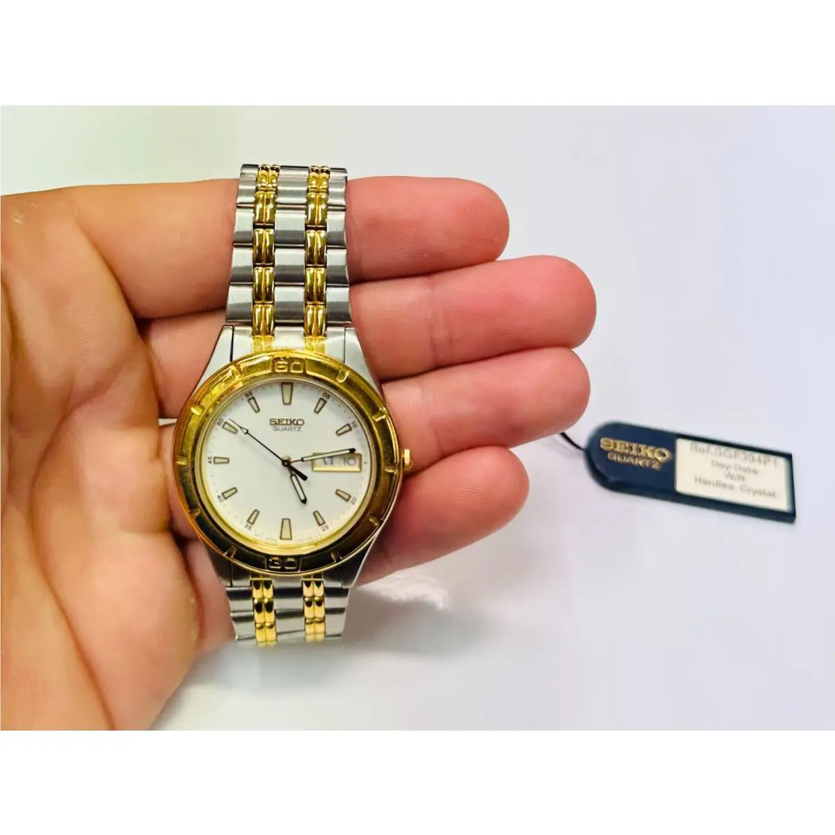 Men`s Seiko Two-tone Quartz Watch 7N43-7111