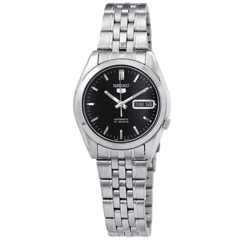 Automatic Black Dial Men`s Stainless Steel Watch - SNK361K1 by Seiko