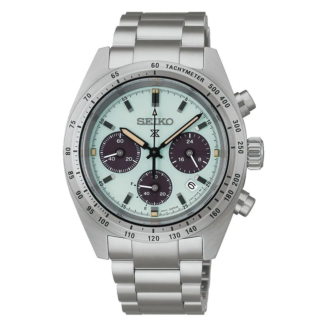 Prospex Speedtimer Solar Chronograph Mens Green Dial Watch SSC965 by Seiko