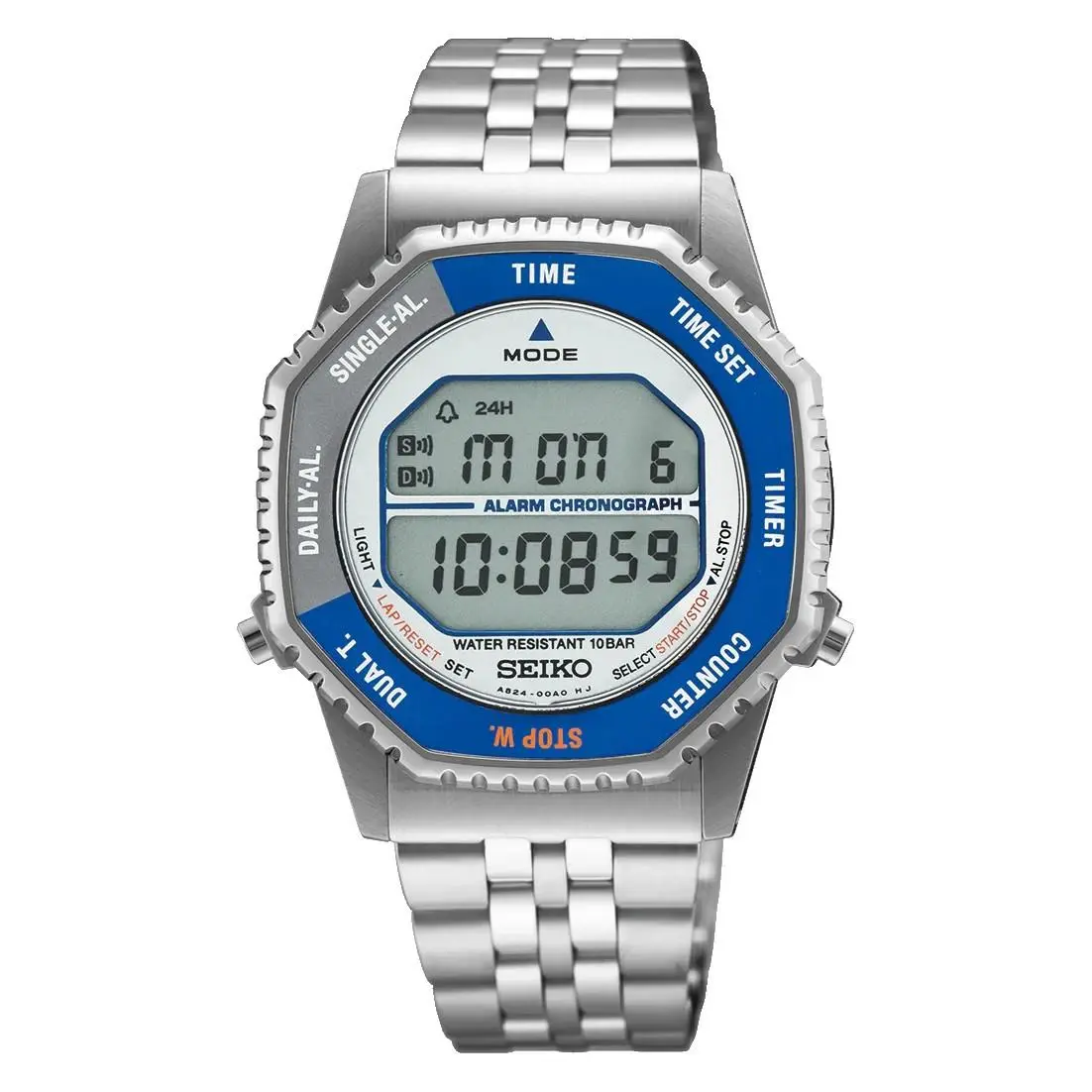 Seiko Rotocall 37mm Quartz Stainless Steel Watch SMGG21 - Band: Silver