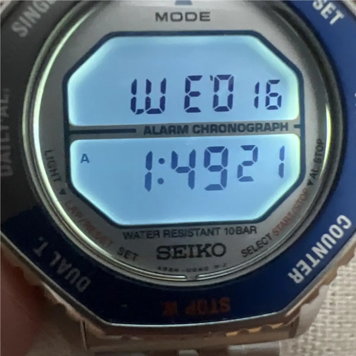 Rotocall Quartz Chronograph Digital Dial Men`s Watch SMGG21 by Seiko
