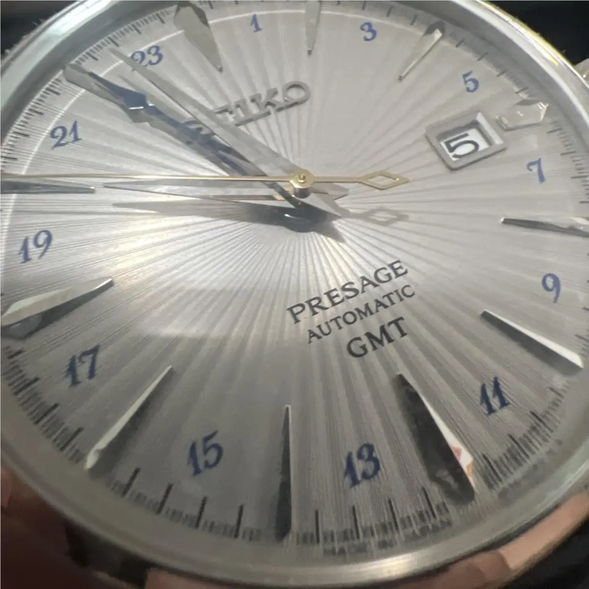 Seiko Presage Cocktail Time Gmt U.s. Special Auto Men`s Watch SSK049 - Dial: Silver, Band: Black