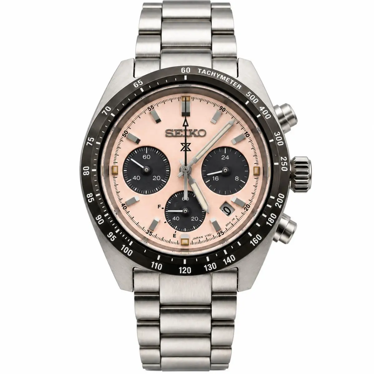 Prospex Speedtimer Chronograph Solar Light Pink Dial Watch SSC963 by Seiko