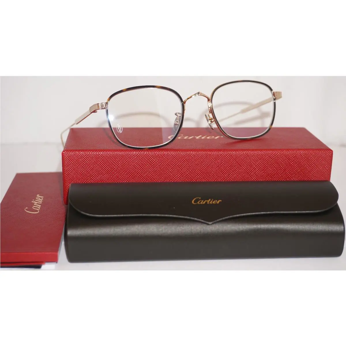 Cartier Eyeglasses Havana Gold CT0200 002 52 21 145