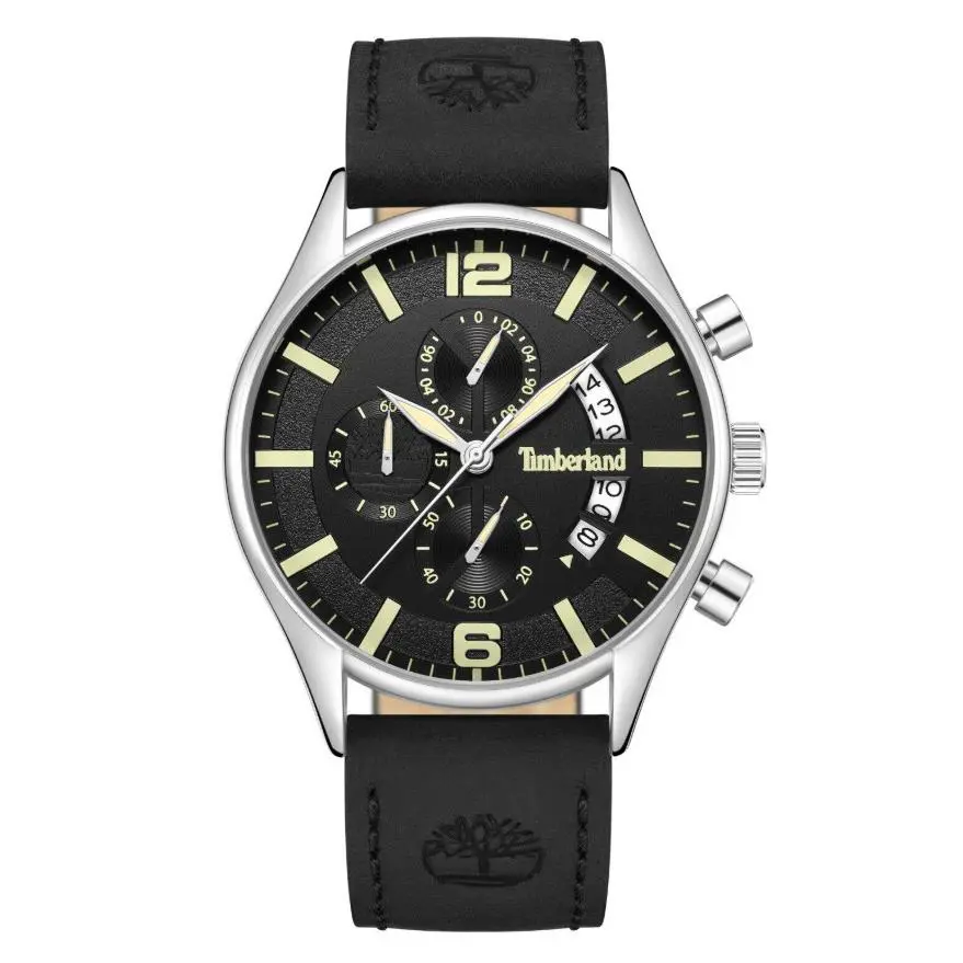 Timberland Chronograph Black Leather Black Dial Men’s Watch TDWGC9001201