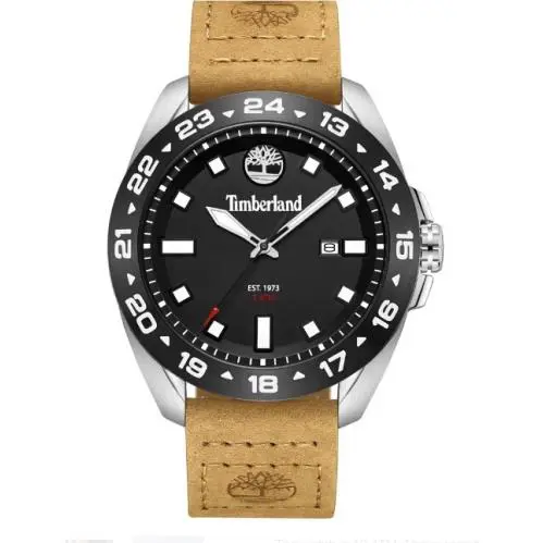 Timberland Carrigan Black Dial Brown Leather Strap Men’s Watch – TDWGB0029401