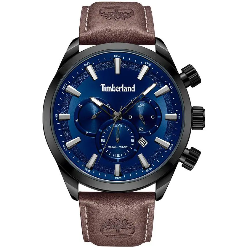 Timberland Chronograph Brown Leather Blue Dial Men’s Watch TDWGC2132502