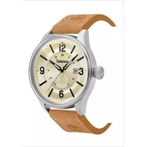 Timberland Gold Dial Light Brown Leather Strap – TBL14645JY04