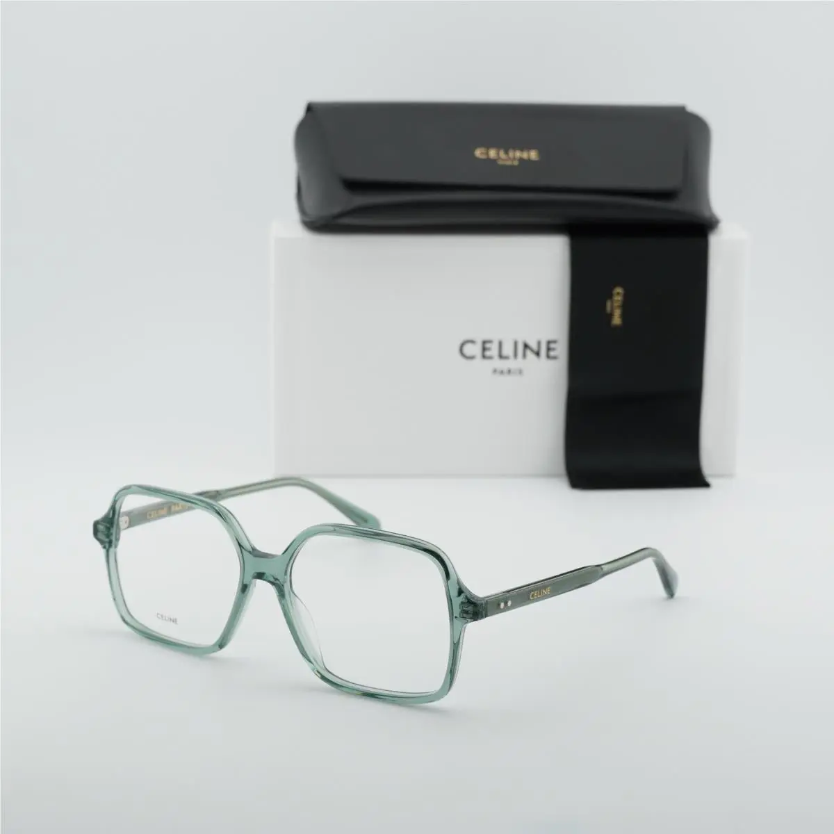 CL50126I 093 Shiny Light Green 55mm Eyeglasses by Celine