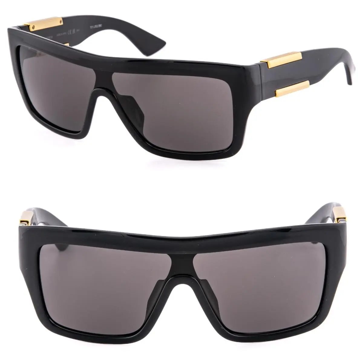 1451 BV1451S Dash Black Split Ribbon Mask Unisex Sunglass 001 by Bottega Veneta