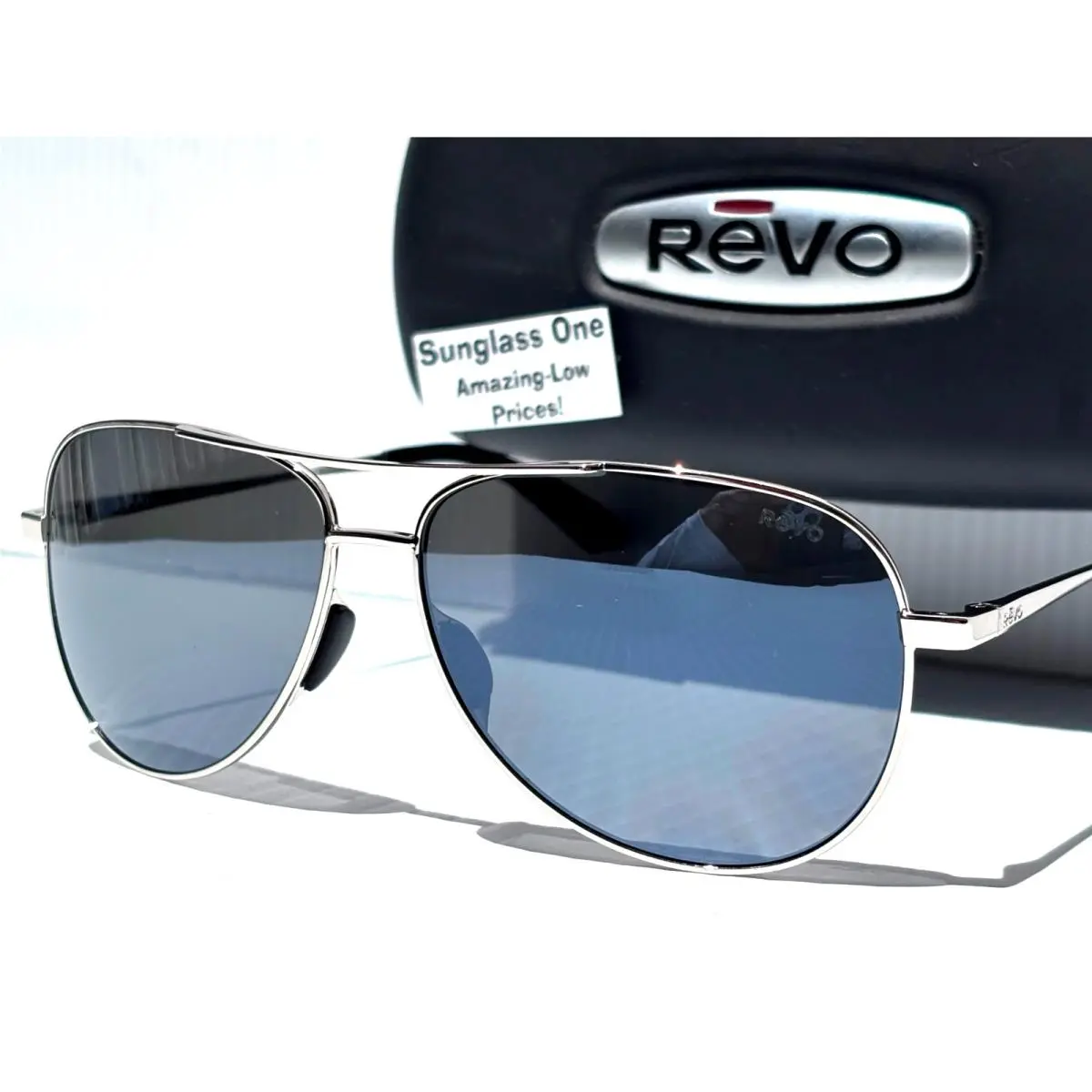 Revo Relay Petite 2 Shiny Silver Polarized Grey Lens Sunglass 2014 03 GY