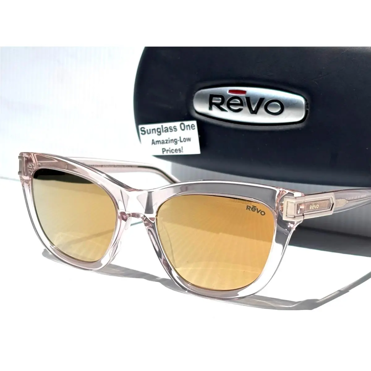 Olive Crystal Mist Polarized Champagne Lens Sunglass 1279 12 CH by Revo