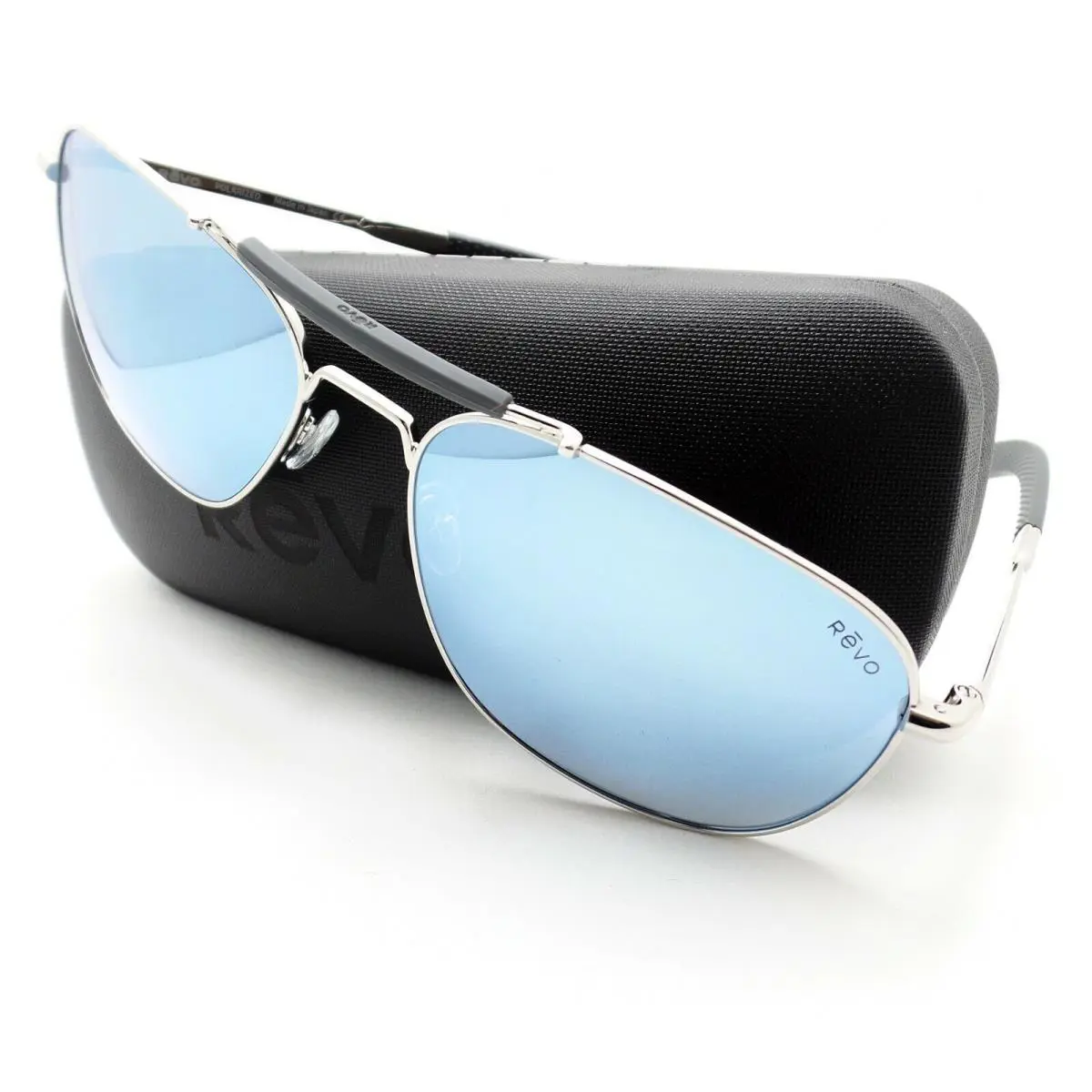 Pierson Chrome Blue Water Mirror Polarized Sunglasses by Revo