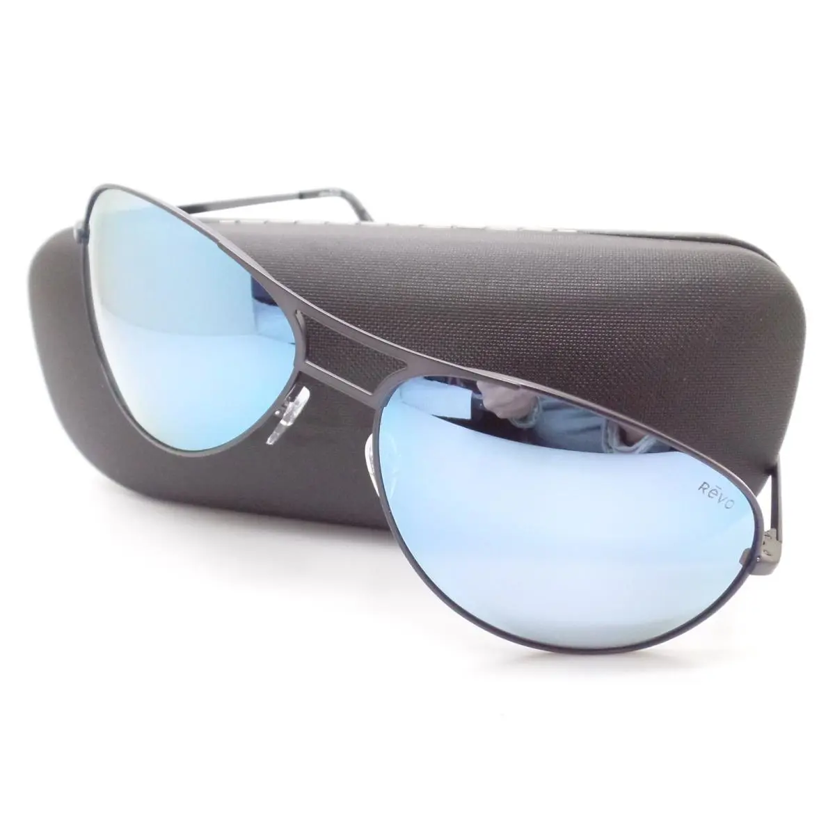 Prosper Dark Gunmetal Blue Water Mirror Polarized Sunglasses by Revo
