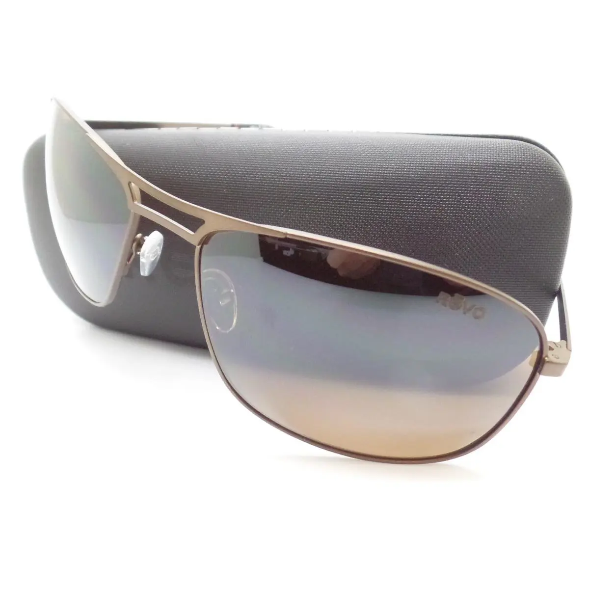 Surge Matte Brown Terra Mirror Polarized Sunglasses by Revo