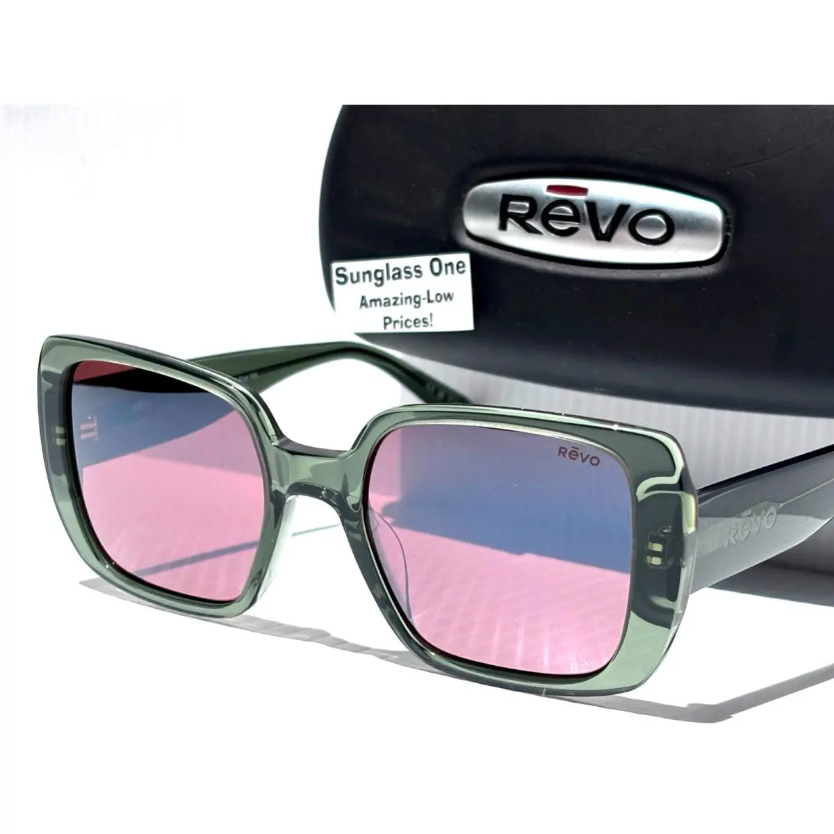 Palma Crystal Olive Polarized Drive Lens Sunglass 1278 08 GO by Revo