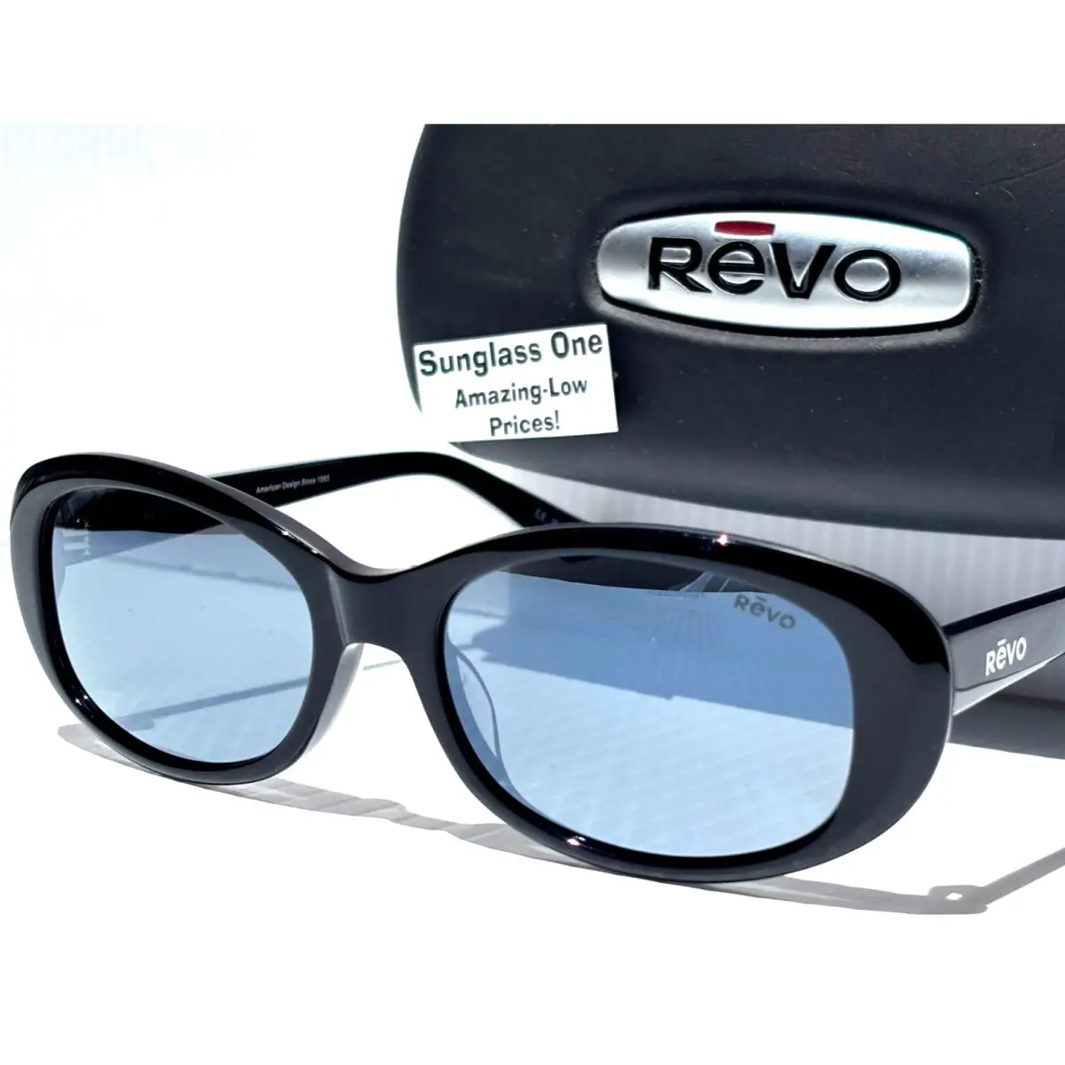 Revo Emma Shiny Black Polarized Graphite Grey Lens Sunglass 2217 01 GY