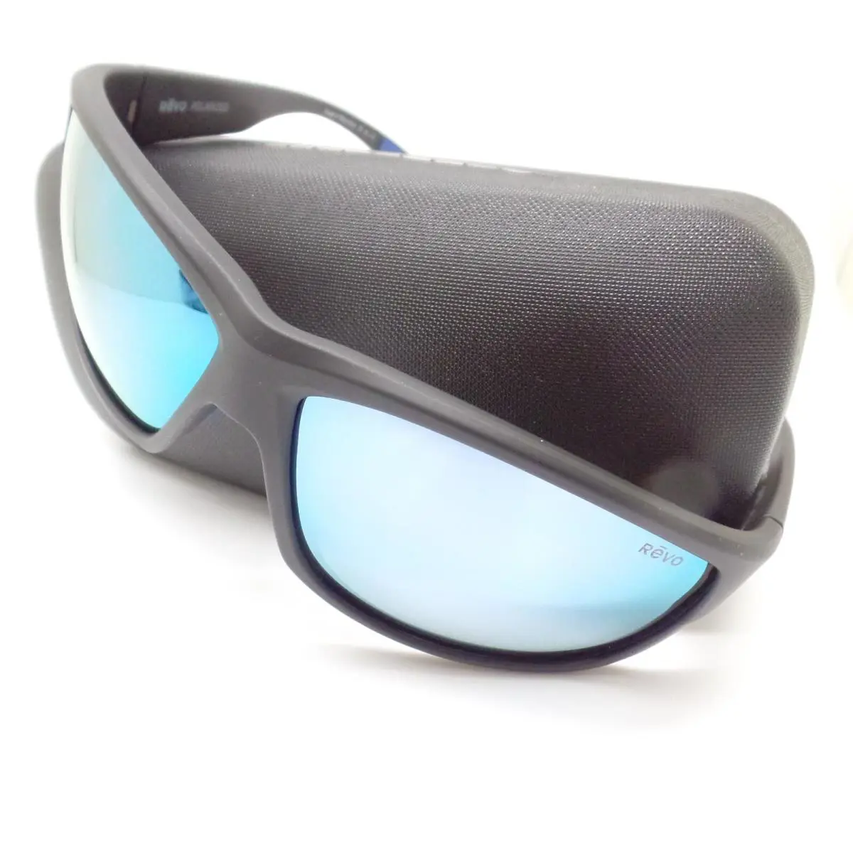 Caper Matte Black Blue Water Sunglasses by Revo