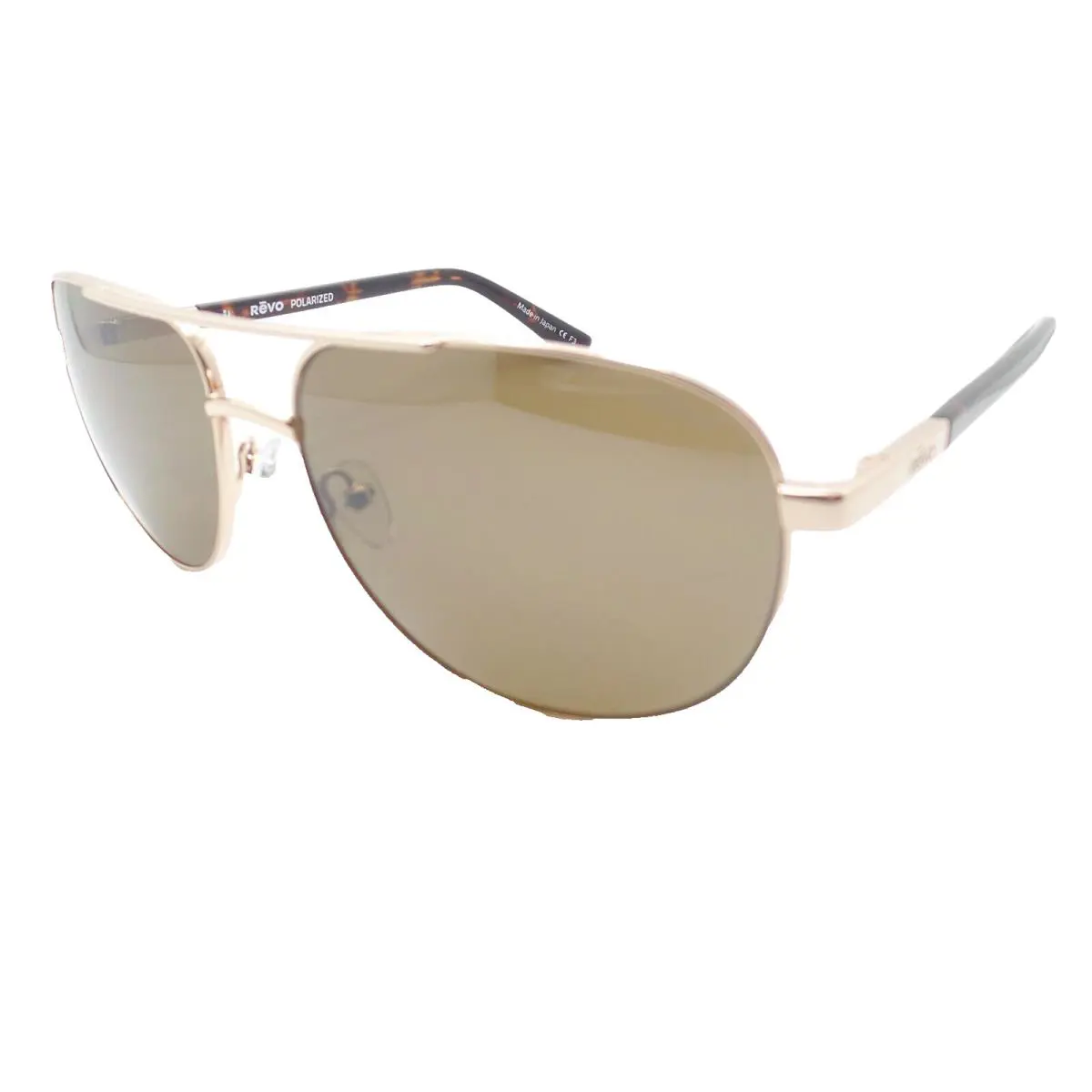 Revo Conrad Gold Tortoise Terra Mirror Polarized Sunglasses