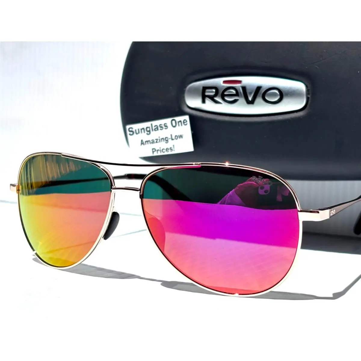 Revo Relay 2 Shiny Gold Polarized Spectra Mirror Sunglass 2014 04 SP
