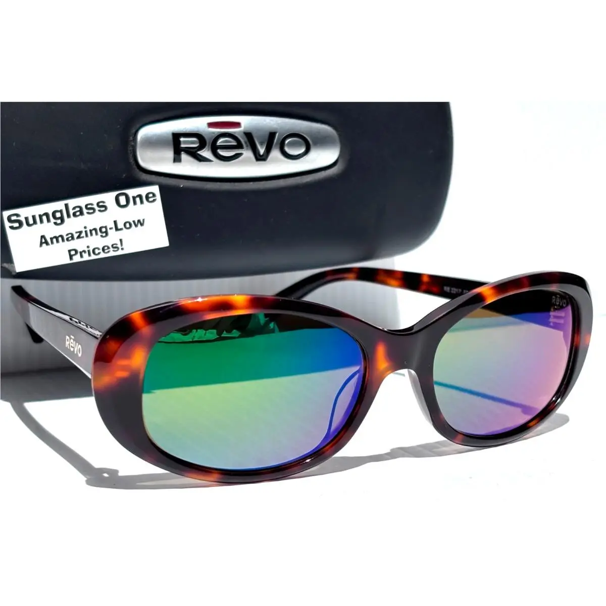 Revo Emma Shiny Tortoise Polarized Evergreen Lens Sunglass 2217 02 GN