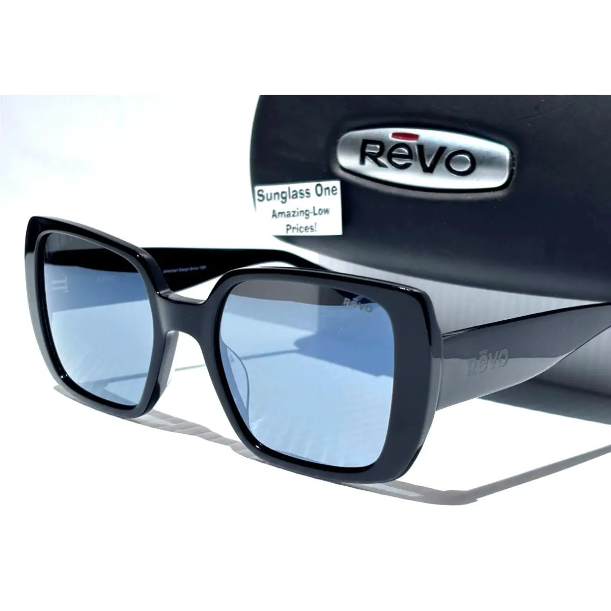 Revo Palma Shiny Black Polarized Grey Lens Sunglass 1278 01 GY