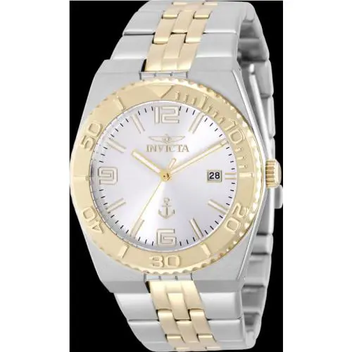 Invicta Women`s Ocean Voyage Watch 38MM Case Silver/gold Tone 50M WR 50160 - Dial: Silver, Band: Gold, Silver, Bezel: Gold