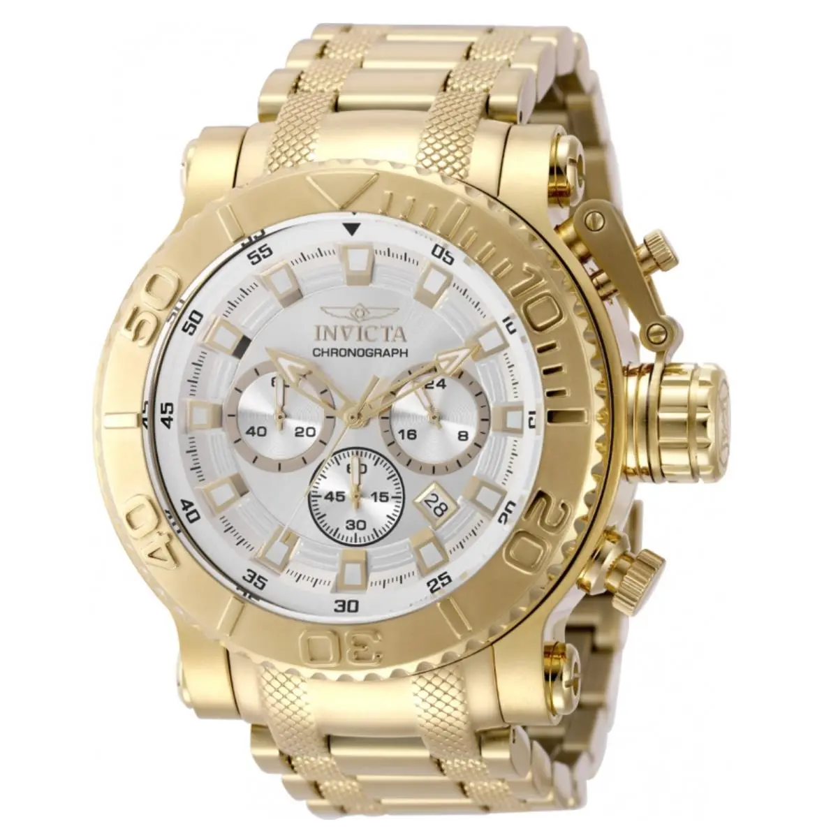 Invicta Coalition Forces Age Silver Dial Men`s 52mm Chronograph Watch 50117