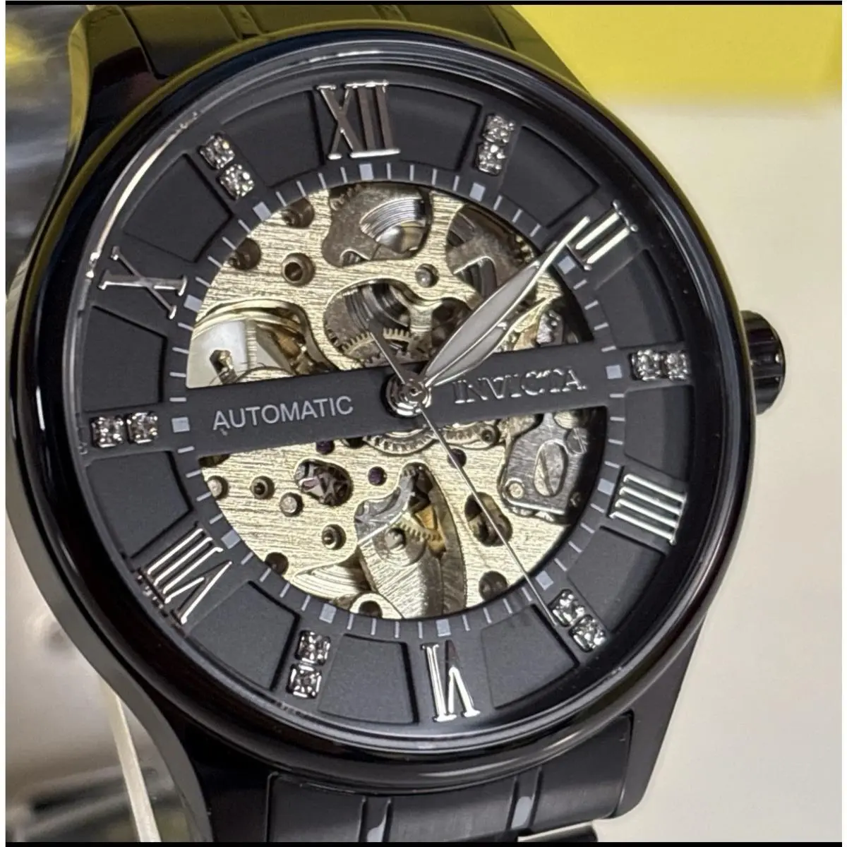 Invicta 69505 Objet D Art Automatic Watch w/ Skeleton Dial 41mm Black