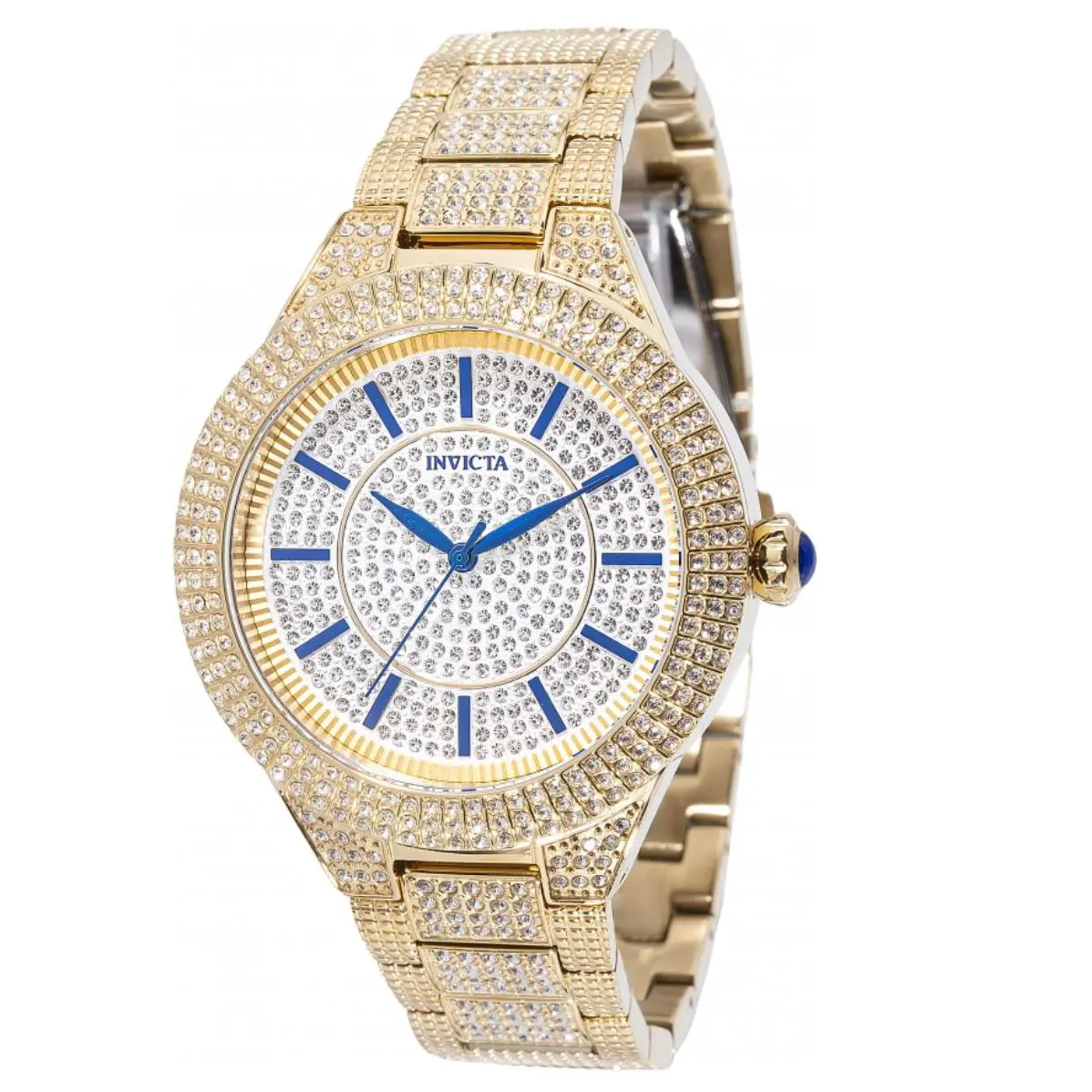 Invicta Luxury Pave Crystal Iced Out Men`s 43mm 700 Crystals Quartz Watch 49928