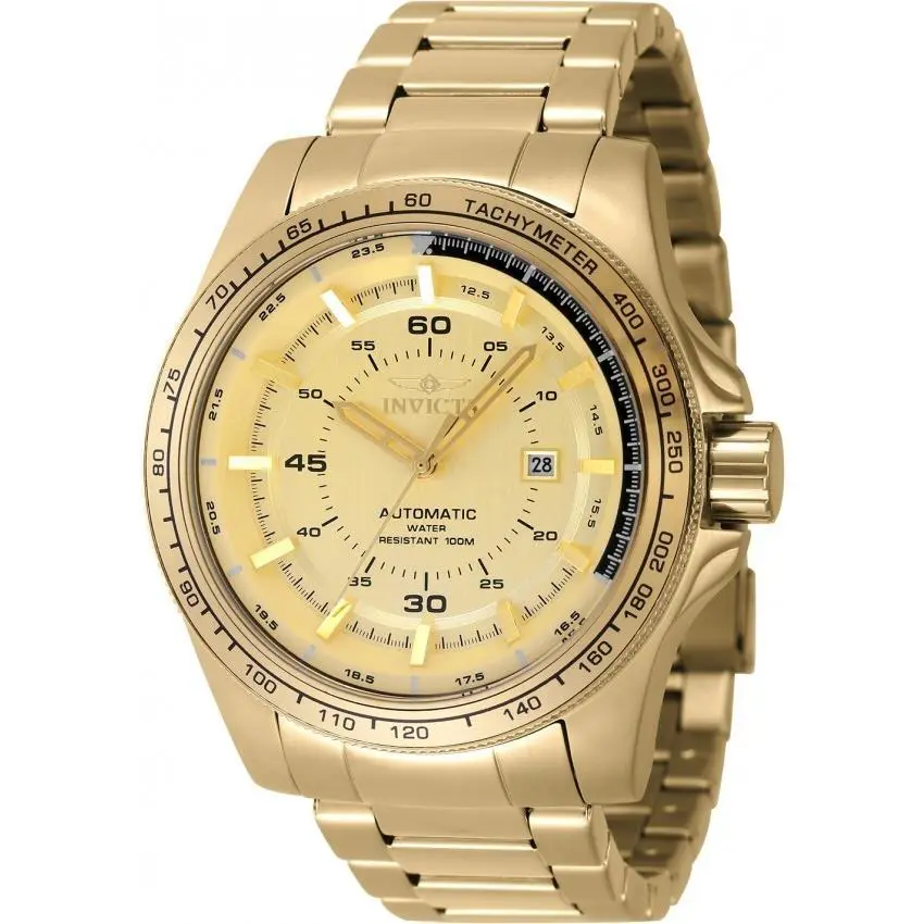 Invicta Speedway High Bank Automatic Men`s Watch 50mm Gold 48077