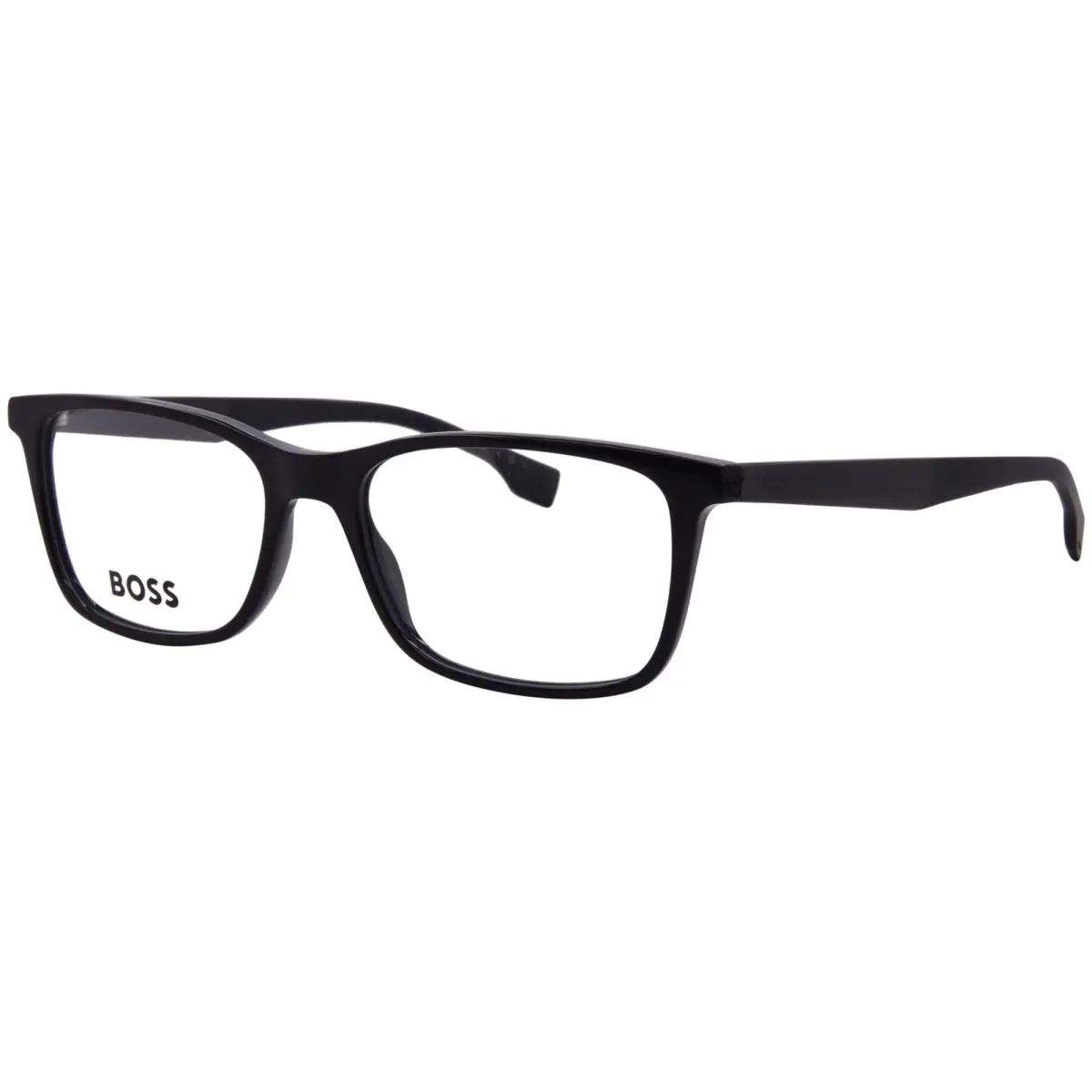 Hugo Boss 1581 807 Eyeglasses Frame Men`s Black Full Rim Rectangle Shape 57mm