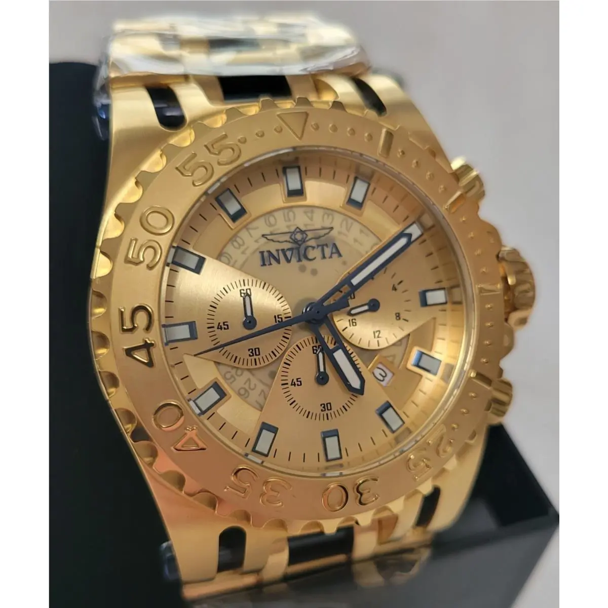 Invicta Coalition Forces Chaos Men`s Watch - 50mm Dark Blue Gold 49762