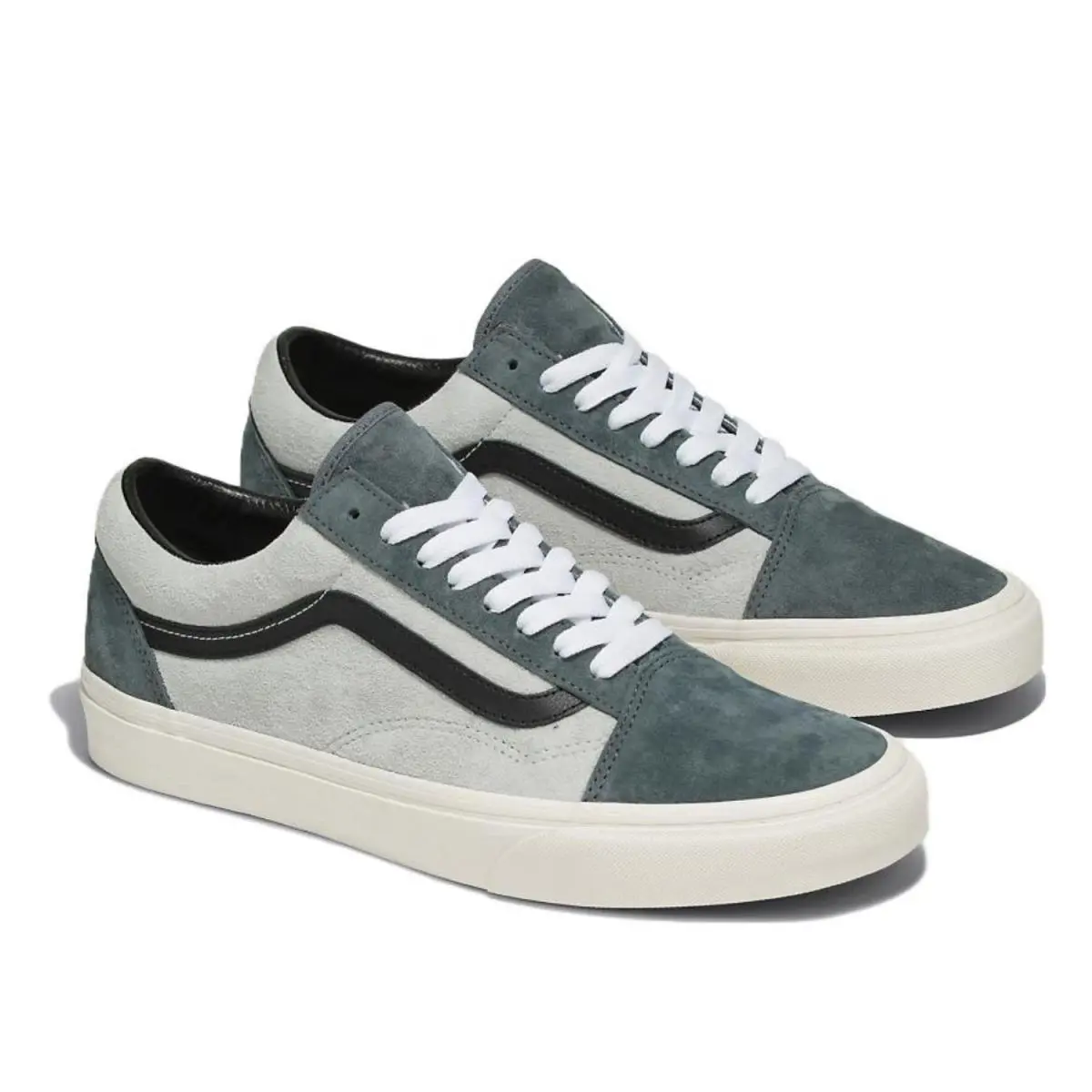 Vans Old Skool Pig VN000CP5G0Z Sneakers Mens 9 Gray Suede Platform Shoes HTAT171 - Gray