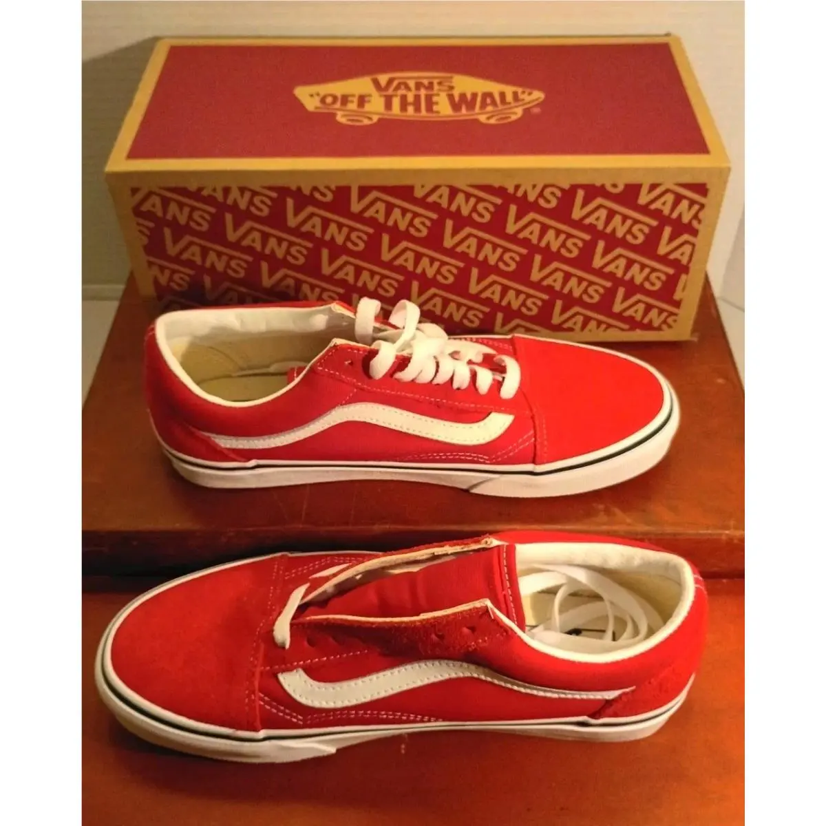 Vans shoes - VANS Old Skool - Old Skool - OFF THE WALL - Red (UPC: 193394062232) 0