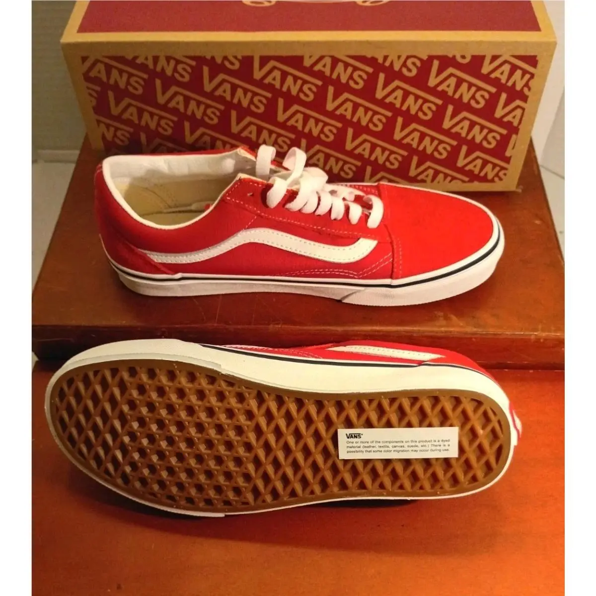 Vans shoes - VANS Old Skool - Old Skool - OFF THE WALL - Red (UPC: 193394062232) 1