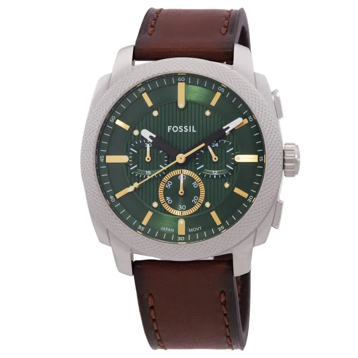 Fossil Machine Chronograph Quartz Green Dial Men`s Watch FS6100