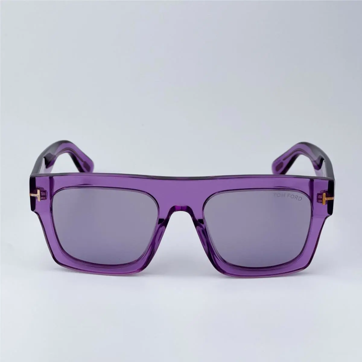 Tom Ford Women Sunglasses Transparent Violet Square FT0711/S Fausto 81Y