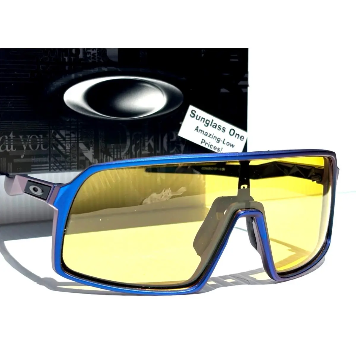 Sutro Cyan Blue Colorshift Shield Galaxy HD Yellow Lens Sunglass 9406-C1 by Oakley