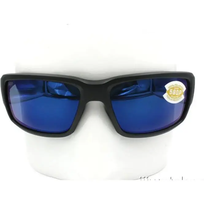 Costa Del Mar Fantail Matte Black Blue Polarized Sunglasses 09S9006 90061659