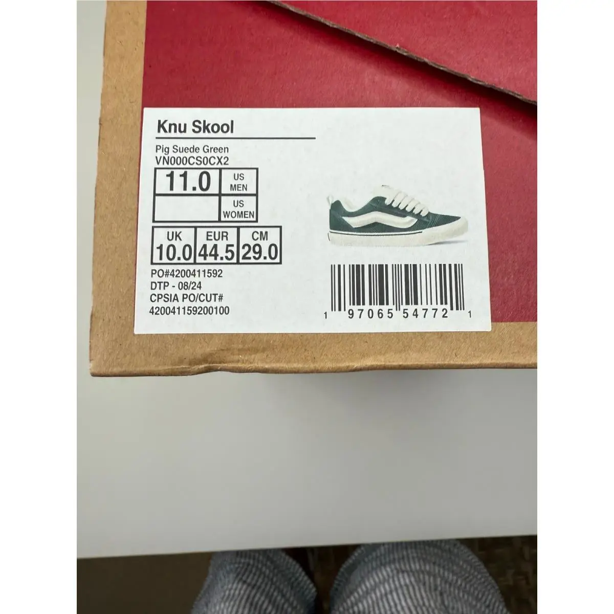 Vans shoes - Knu Skool Pig Suede Green - Green 6