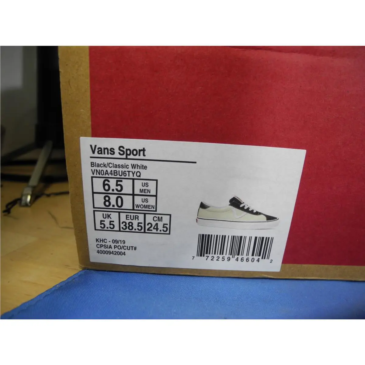 Vans shoes - Vans Sport - Sport - VNOA4BU6TYQ - Black/Classic White (UPC: 772259466042) 7