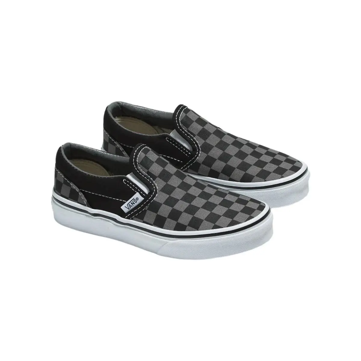 Vans Classic Core Checkerboard Slip-on Shoes VN000ZBUEO0 Kids 13 Black Pewter - Black Pewter