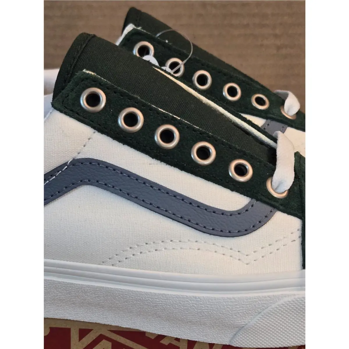 Vans shoes - VANS Off The Wall - Off The Wall - VN0A5JMIBLG - Varsity Canvas Blue/Green (UPC: 196244807052) 6
