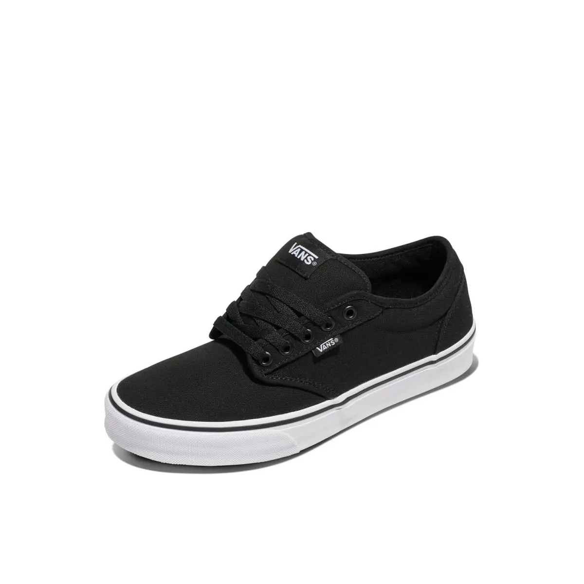 Vans Mens Atwood Sneaker Canvas Black/white 11.5 - Canvas Black/White, Lens: Black/White