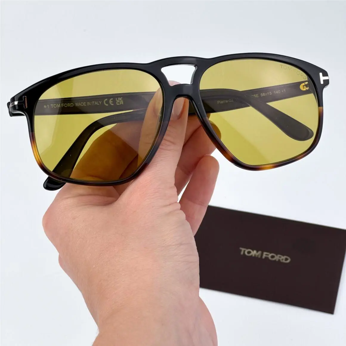 Tom Ford Women Sunglasses Havana Brown Square FT1000/S 05E PIERRE-02