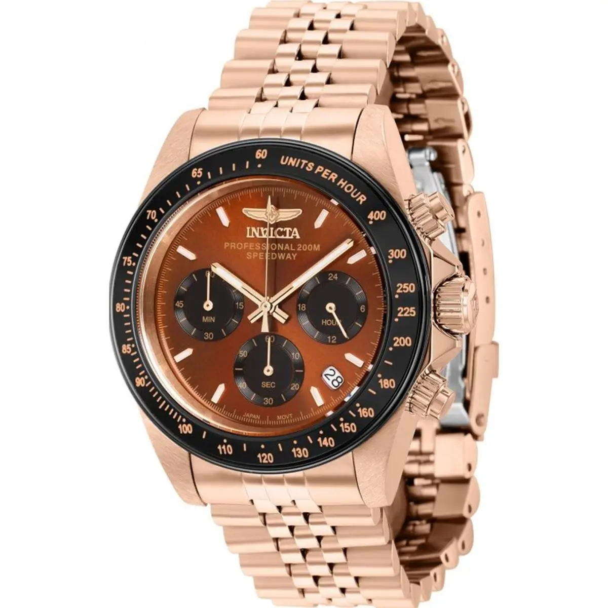 Invicta Men`s 36736 Speedway Quartz Chronograph Brown Black Dial Watch